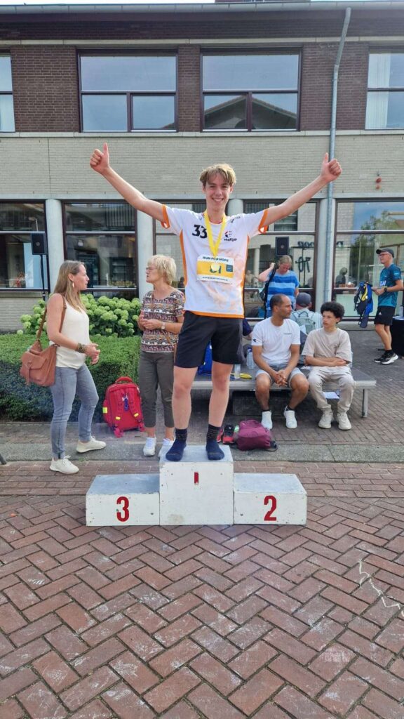 Jolan Wapstra na een halve marathon